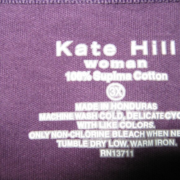 New - Kate Hill Purple Polo Golf Shirt - 3X - Picture 3 of 4